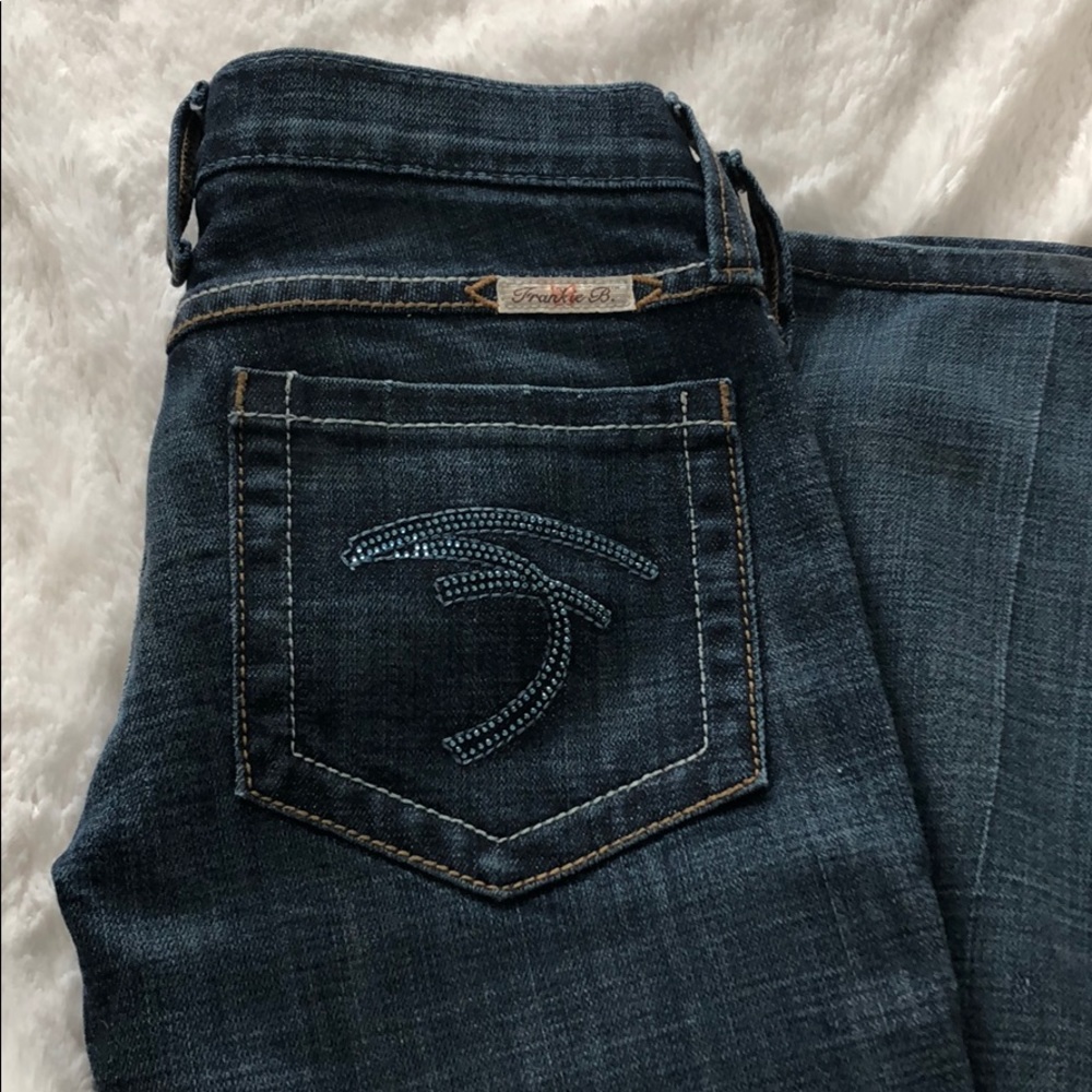 Blue Crystal F-pocket Frankie B Jeans!